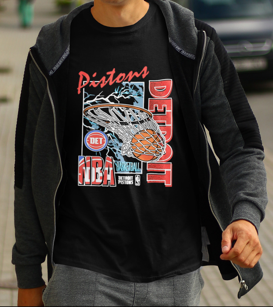 Pistons Detroit NBA Basketball DET Hoops 6 T-Shirt