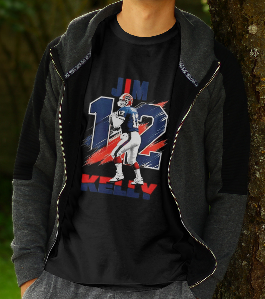 Jim Kelly 12 Buffalo Bills Football Player T-Shirt