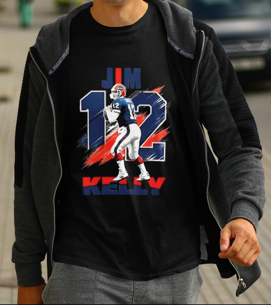 Jim Kelly 12 Buffalo Bills Football Player T-Shirt