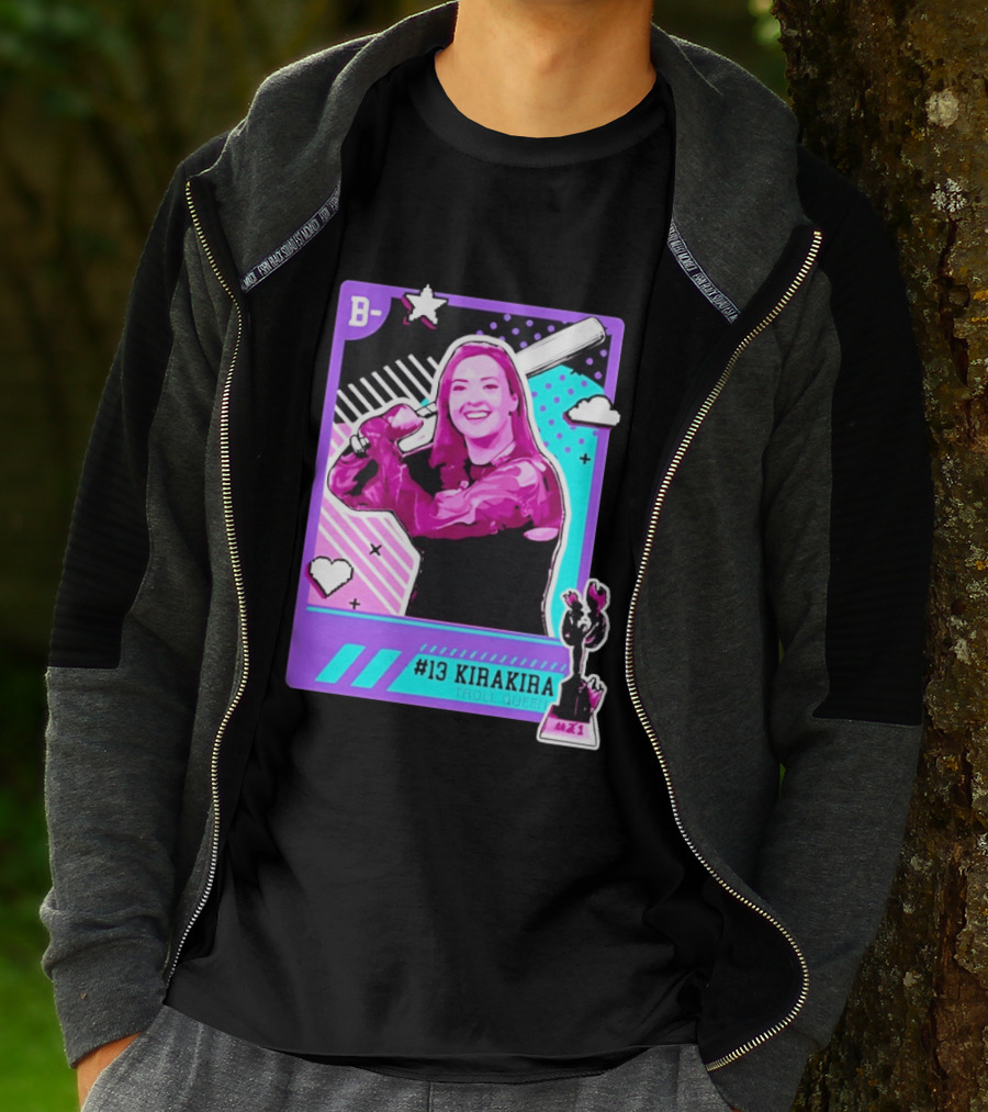 B Kirakira Troll Queen 13 X1 Star Baseball Player Card T-Shirt