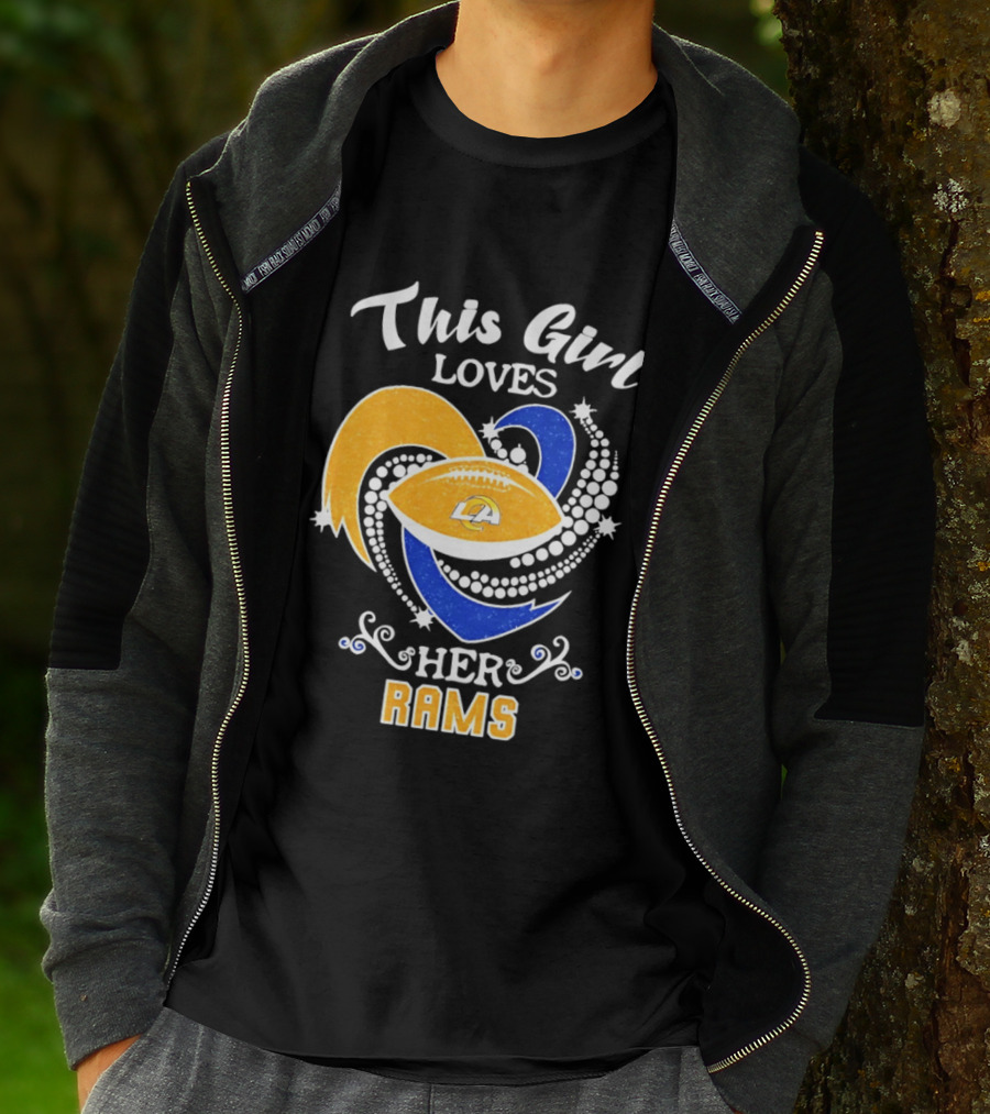 This Girl Loves Her Rams Football Fan Pride Los Angeles T-Shirt