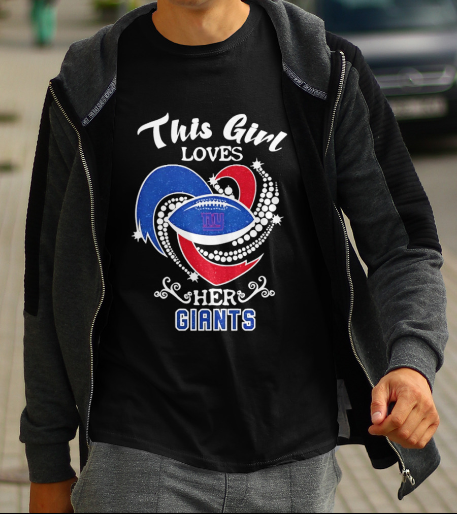 This Girl Loves Her New York Giants Football Fan National League T-Shirt