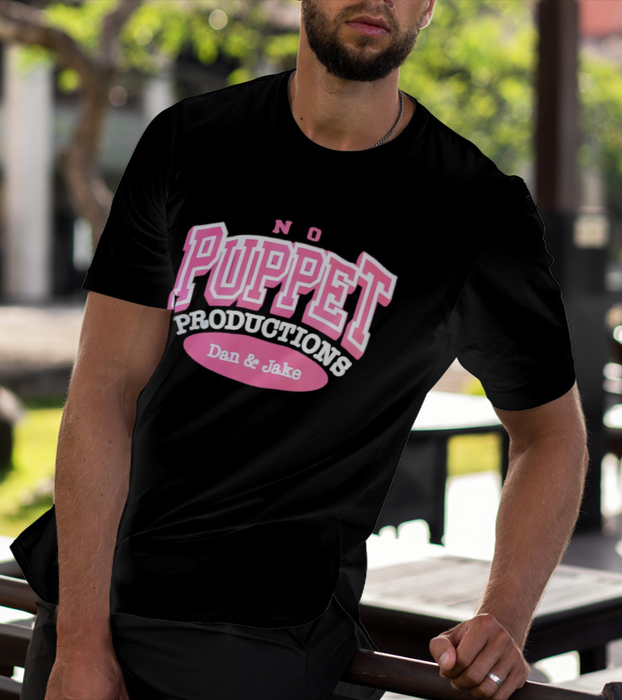 No Puppet Productions Dan & Jake Pink T-Shirt