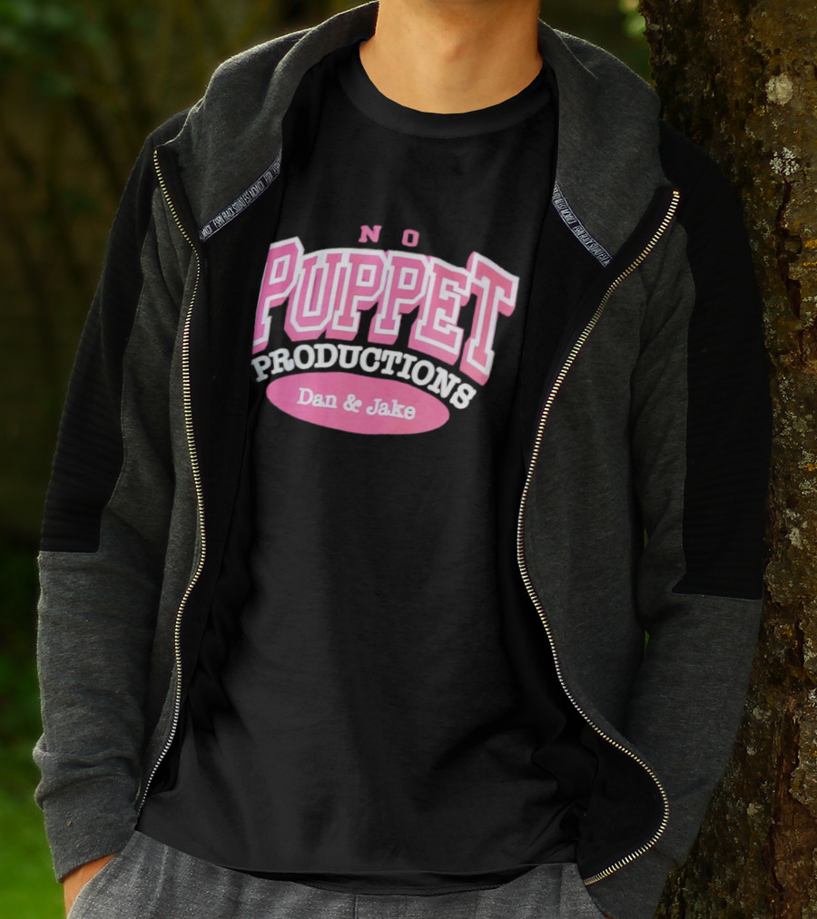 No Puppet Productions Dan & Jake Pink T-Shirt