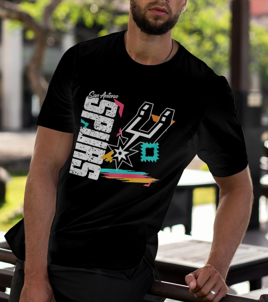 San Antonio Spurs Texas Basketball Retro Style NBA Team T-Shirt