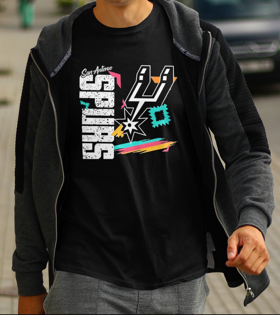 San Antonio Spurs Texas Basketball Retro Style NBA Team T-Shirt