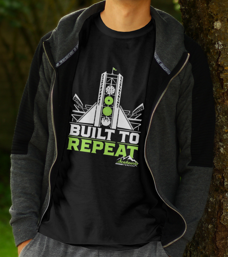 Seattle Seahawks Built To Repeat Stadium Celebration T-Shirt