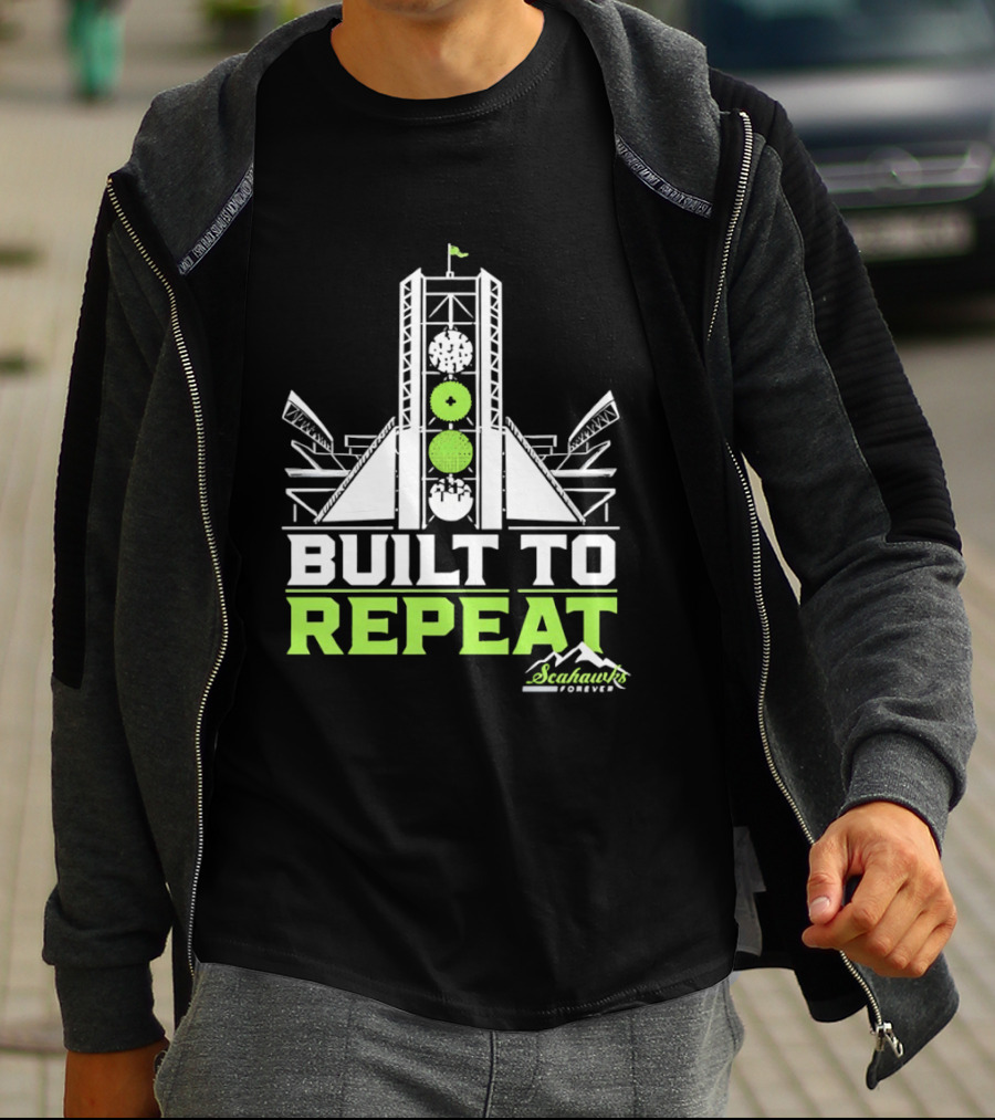 Seattle Seahawks Built To Repeat Stadium Celebration T-Shirt