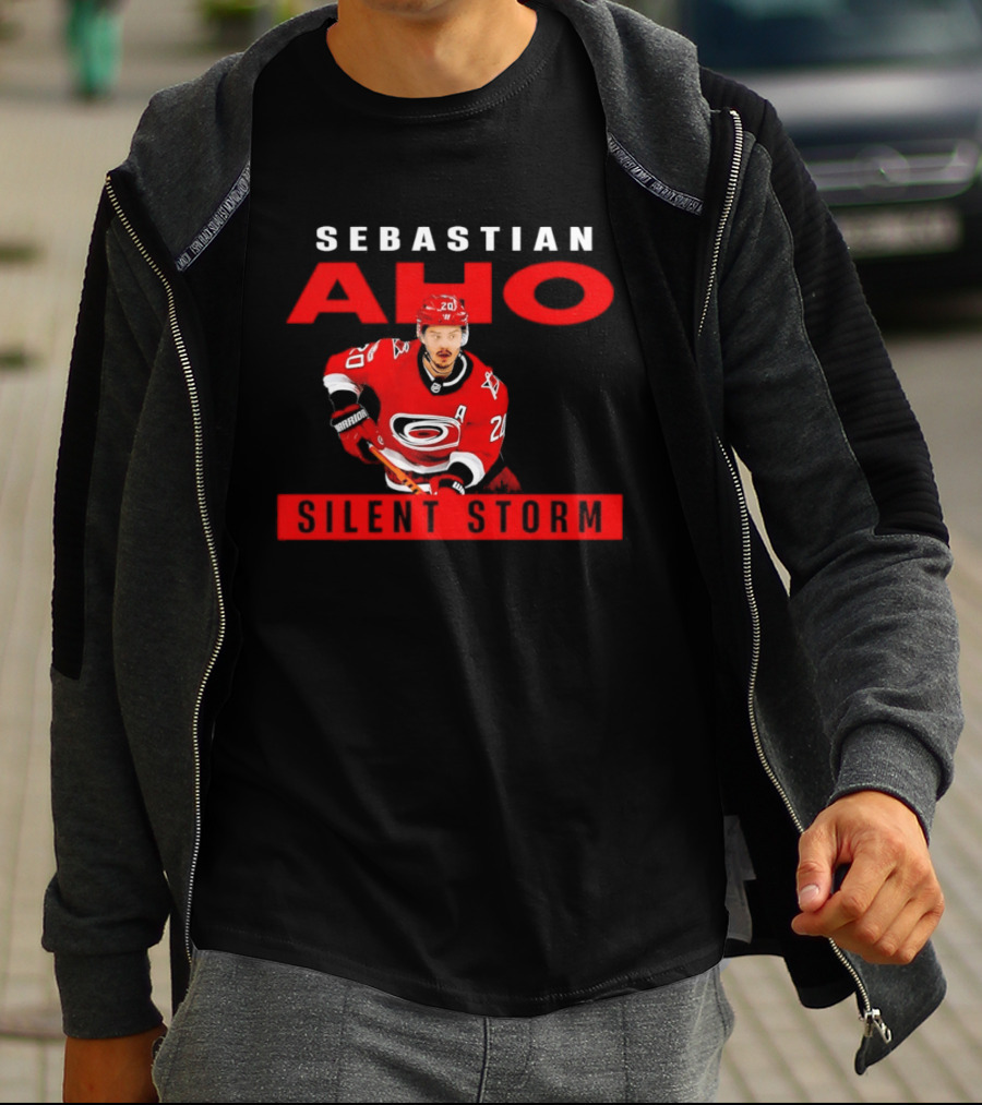 Sebastian Aho Carolina Hurricanes Silent Storm NHL T-Shirt