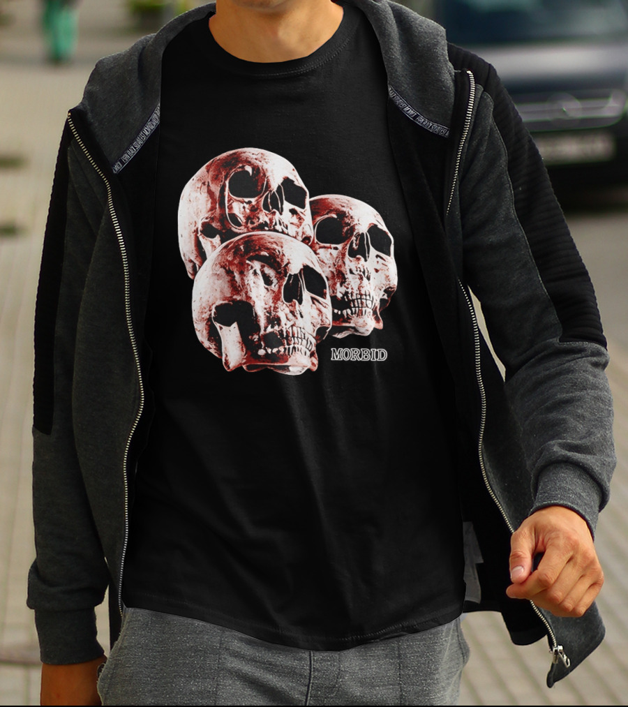 Skulls Skeleton Bones Cranium Head Anatomy Morbid Horror Death Mortality Macabre Incognito T-Shirt