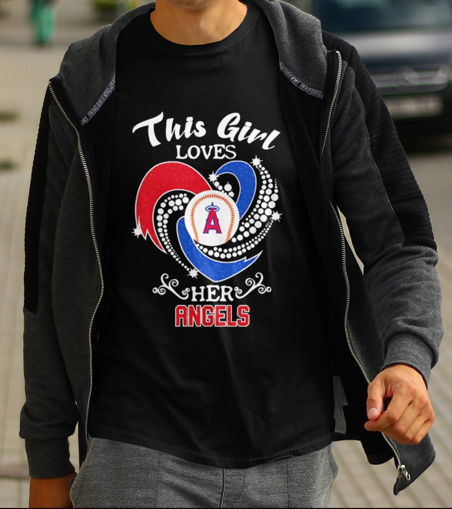 This Girl Loves Her Angels Los Angeles MLB T-Shirt