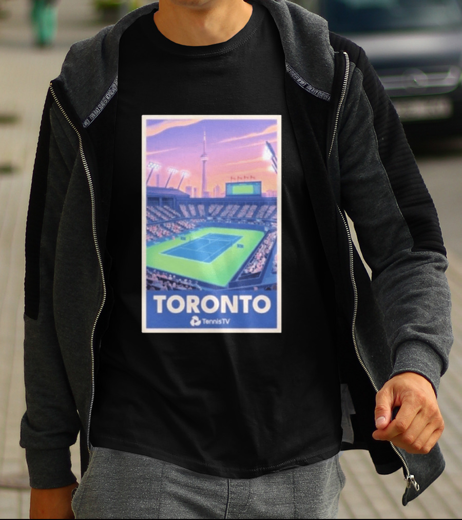 Toronto Tennis Stadium Illustration Tennis TV T-Shirt