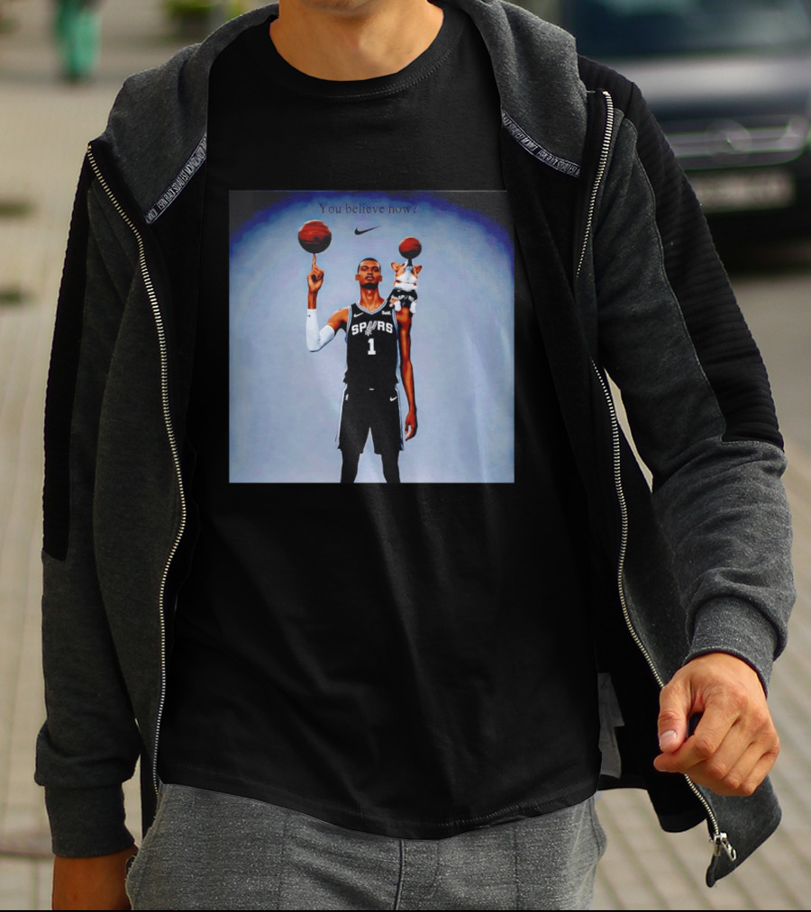 Victor Wembanyama NBA San Antonio Spurs Corgi You Believe Now T-Shirt