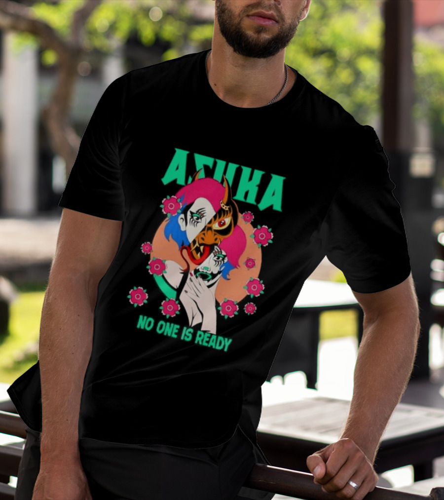 Asuka No One Is Ready Masked Floral T-Shirt