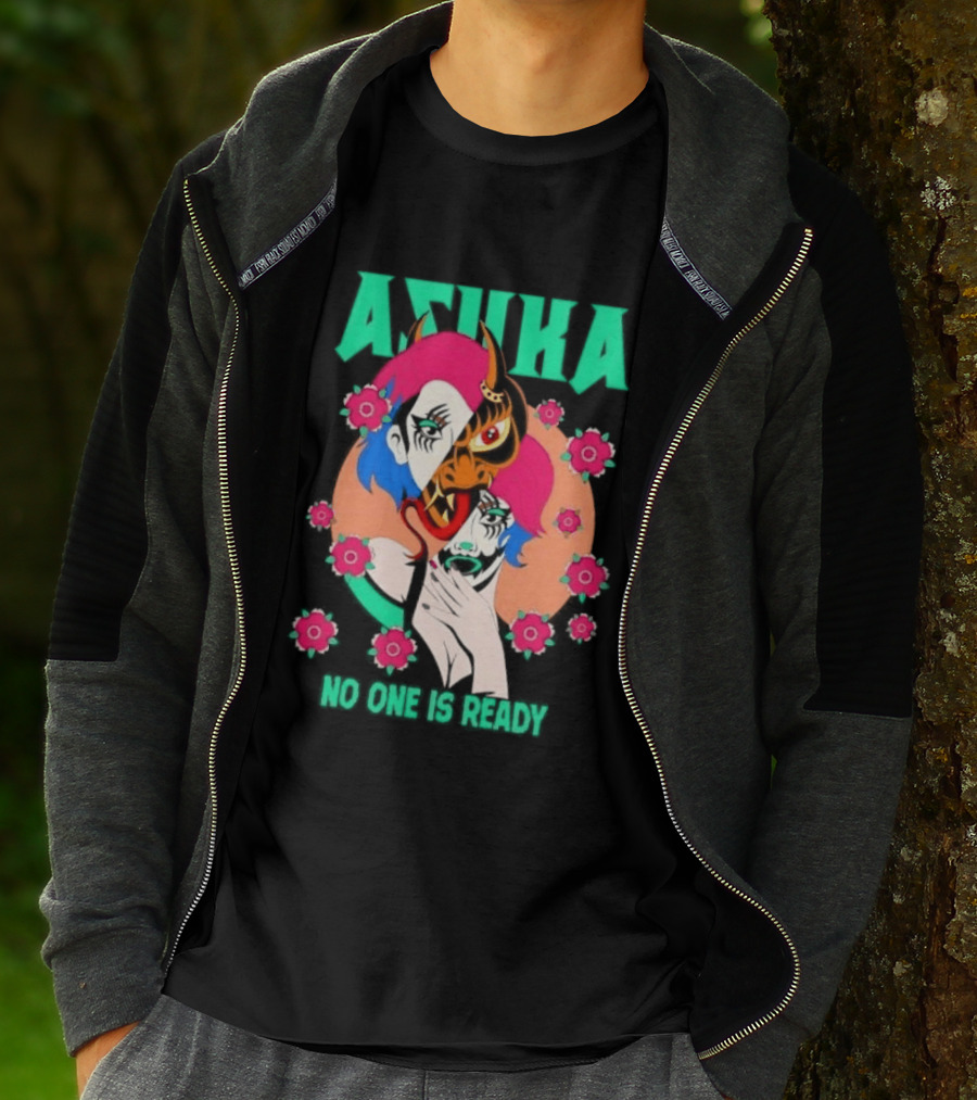 Asuka No One Is Ready Masked Floral T-Shirt