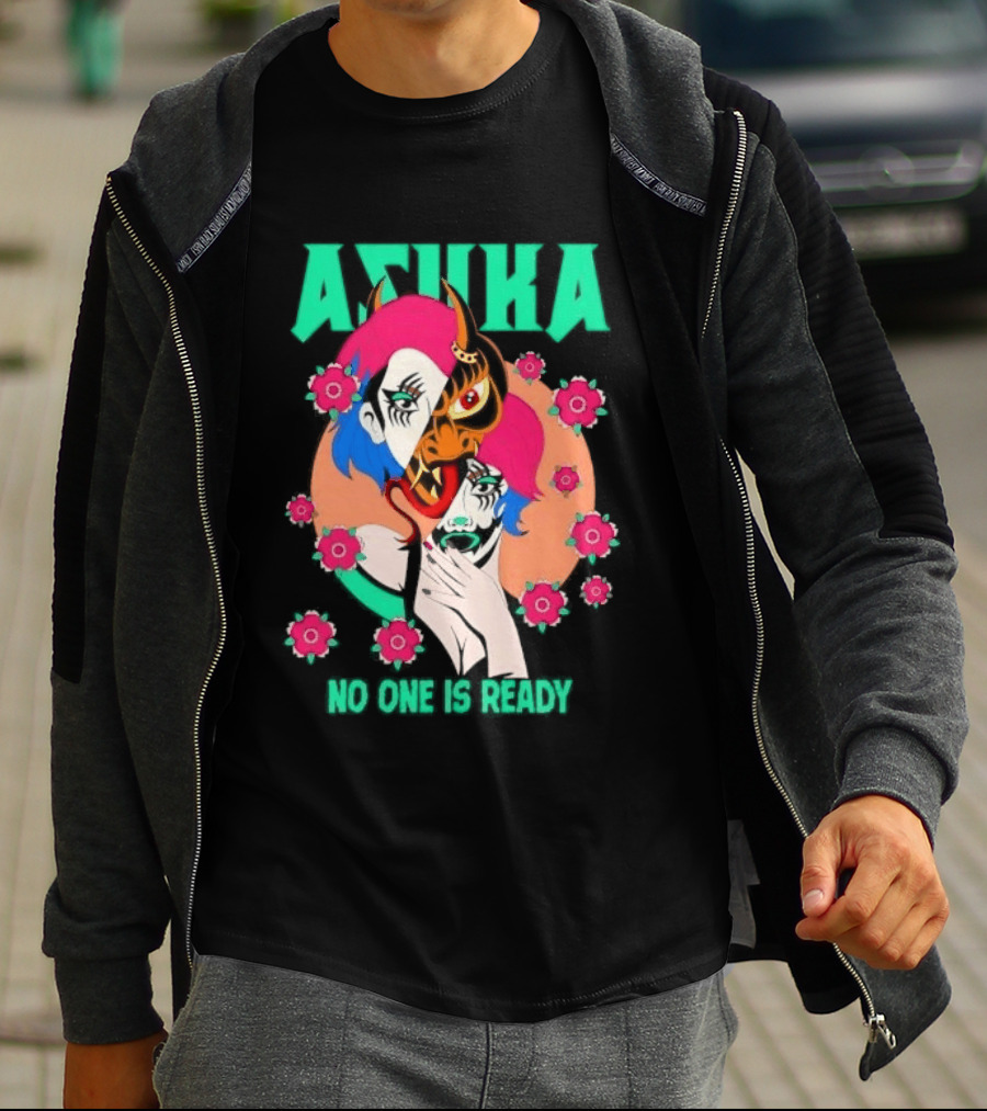 Asuka No One Is Ready Masked Floral T-Shirt