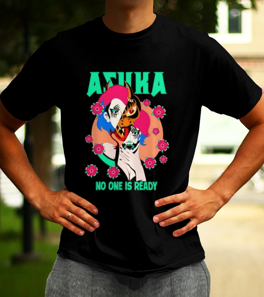 Asuka No One Is Ready Masked Floral T-Shirt