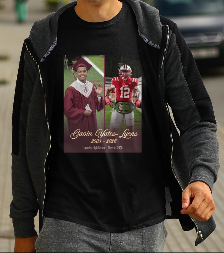 Gavin Yates Lyons Lowndes High School Class Of 2026 2008 2026 T-Shirt