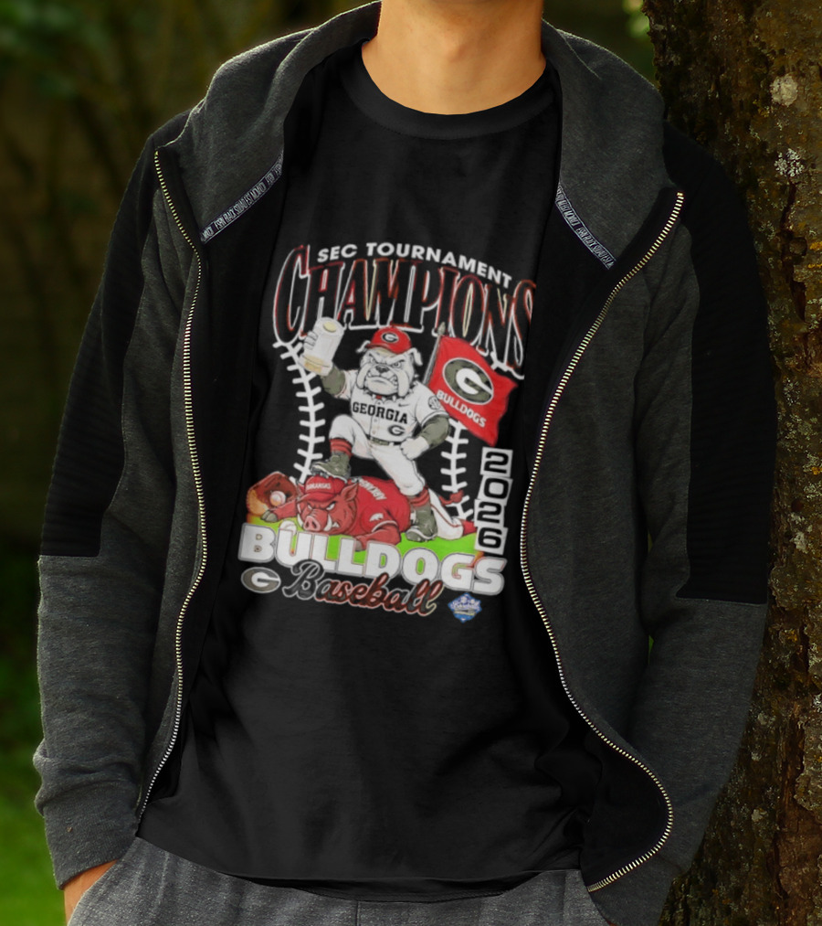 Georgia Bulldogs SEC Tournament Champions 2026 Baseball Victory T-Shirt