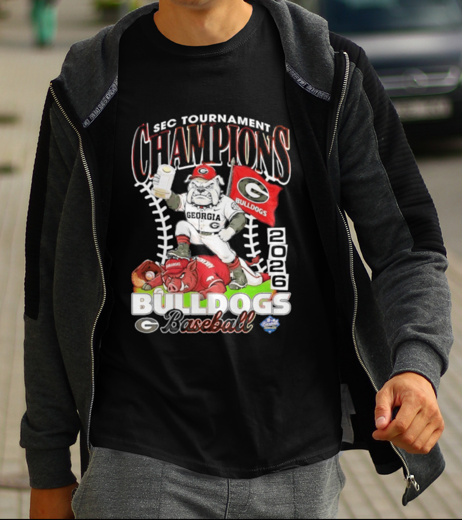Georgia Bulldogs SEC Tournament Champions 2026 Baseball Victory T-Shirt