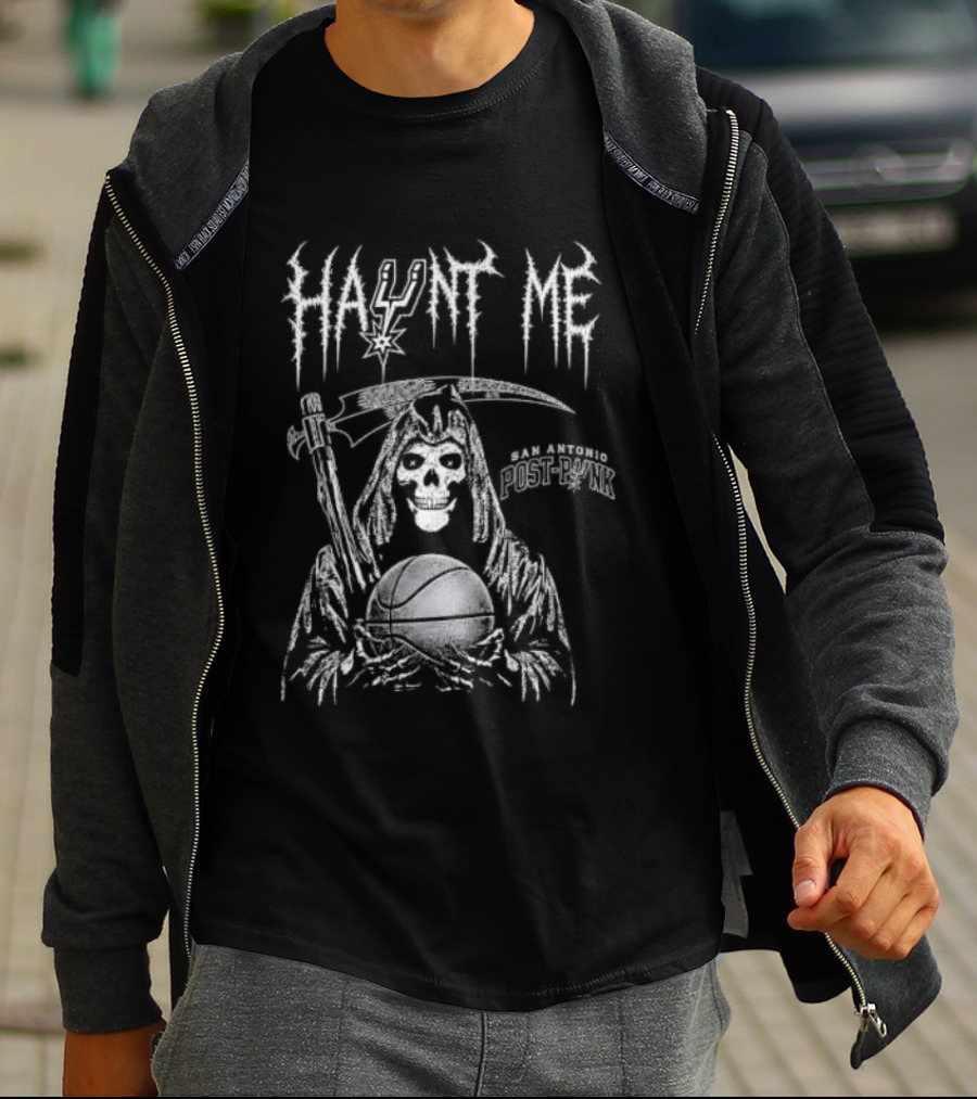 San Antonio Spurs Haunt Me Grim Reaper Basketball T-Shirt