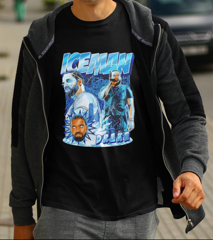 Drake Iceman Glowing Eyes Frozen City T-Shirt