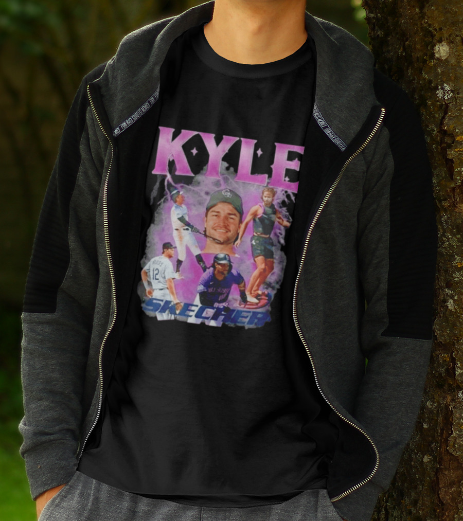 Kyle Skechers Baseball Player Collage T-Shirt
