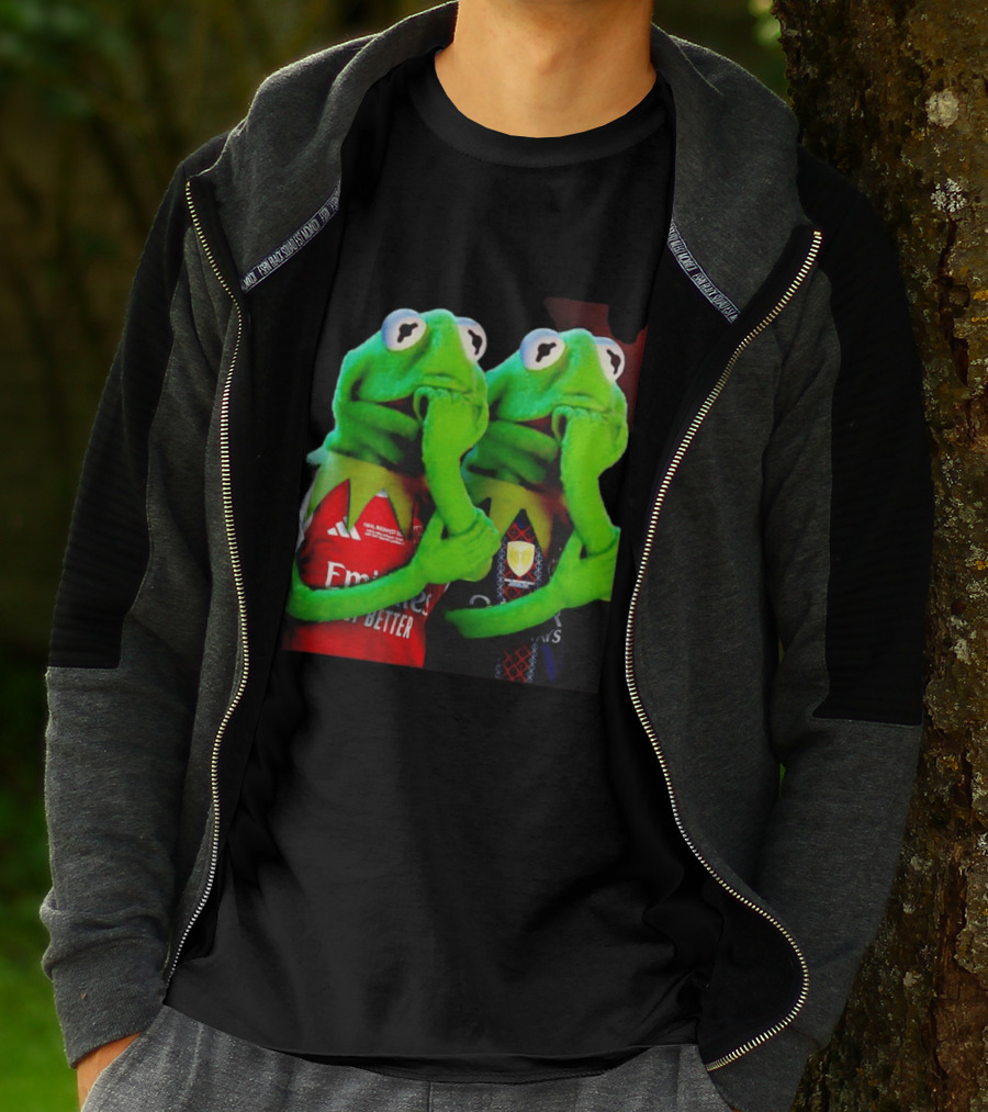 Kermit The Frog Thinking Arsenal Paris Saint Germain Final Budapest Emirates Groupama 2023 T-Shirt