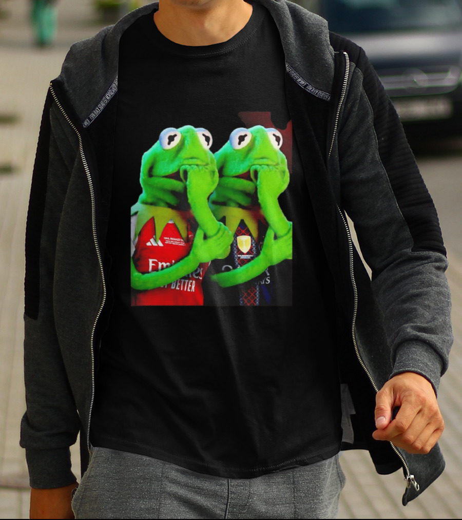 Kermit The Frog Thinking Arsenal Paris Saint Germain Final Budapest Emirates Groupama 2023 T-Shirt