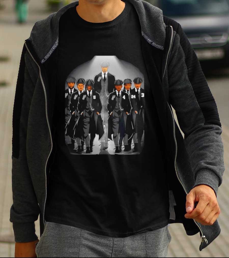 Peaky Blinders San Antonio Spurs Basketball Players Walking Formation 5 4 24 3 T-Shirt