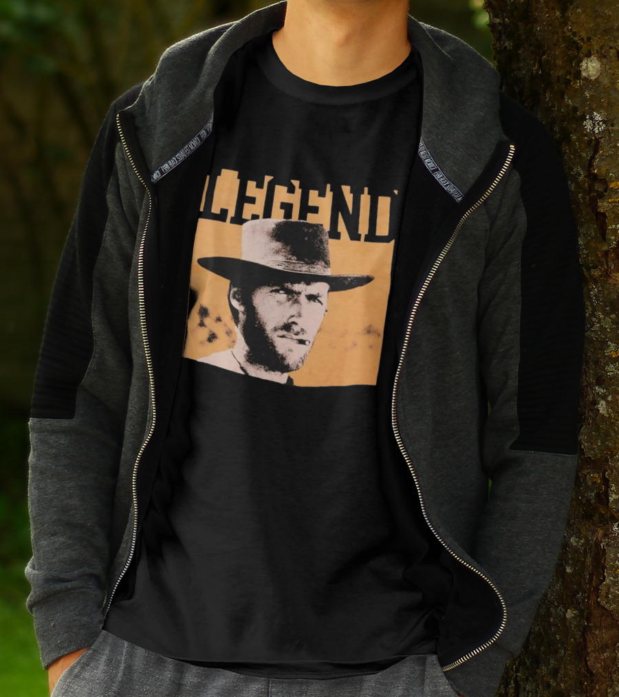 Legend Clint Eastwood Smoking Cigar Classic Western T-Shirt