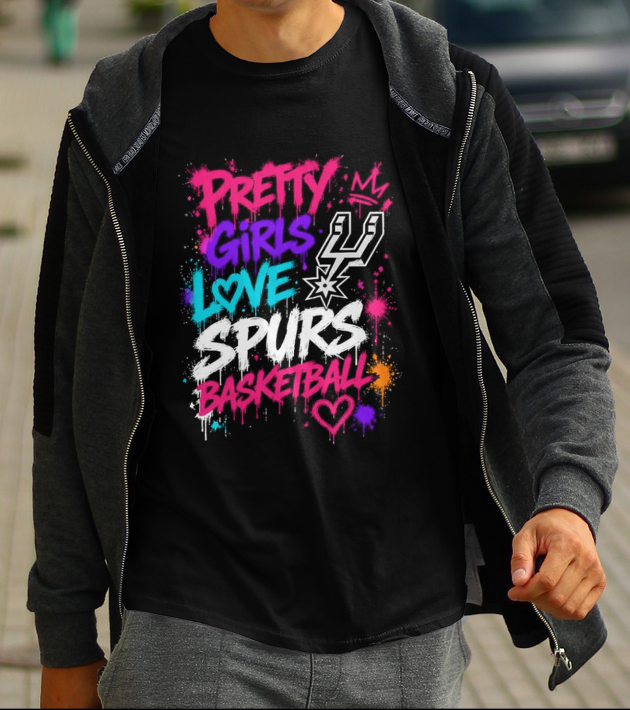 Pretty Girls Love Spurs Basketball San Antonio Spurs T-Shirt