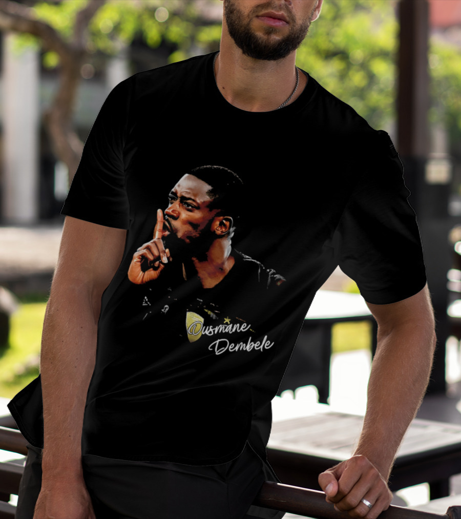Ousmane Dembele Shhh Gesture PSG Soccer Star T-Shirt