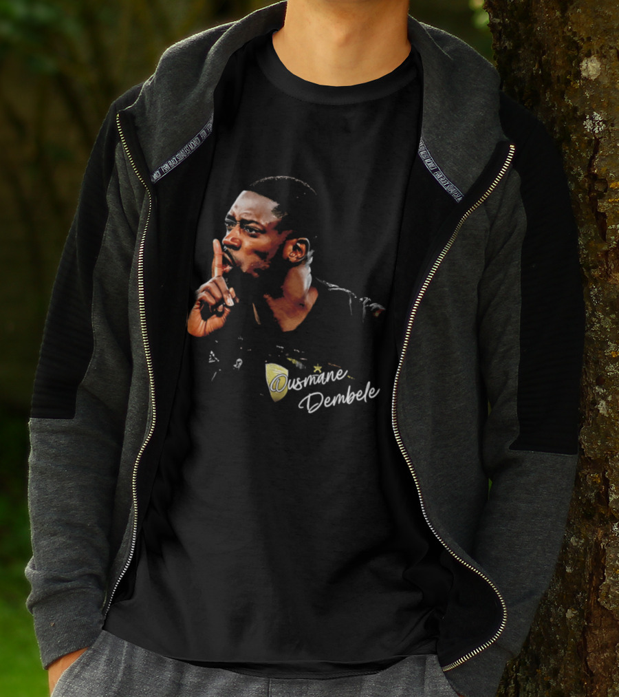 Ousmane Dembele Shhh Gesture PSG Soccer Star T-Shirt