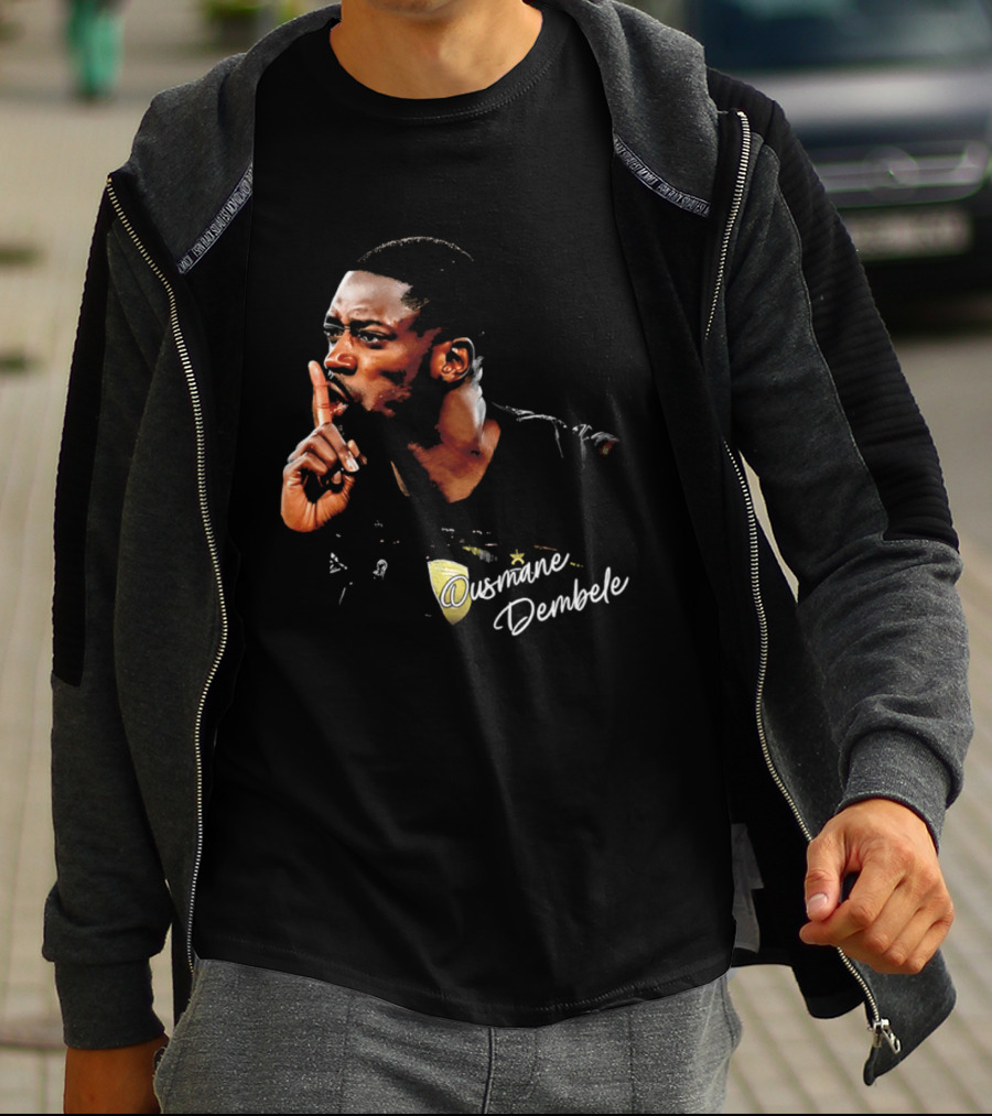 Ousmane Dembele Shhh Gesture PSG Soccer Star T-Shirt