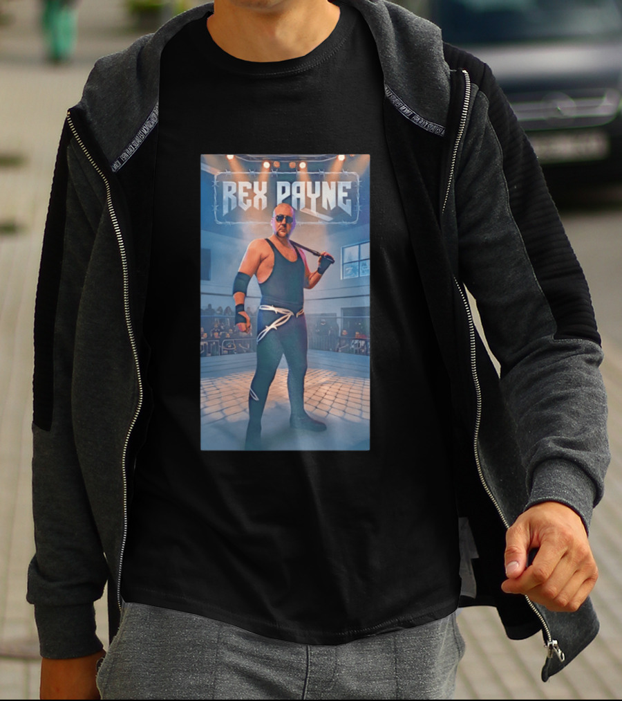 Rex Payne MMA Fighter In Arena With Intense Spotlight And Audience T-Shirt