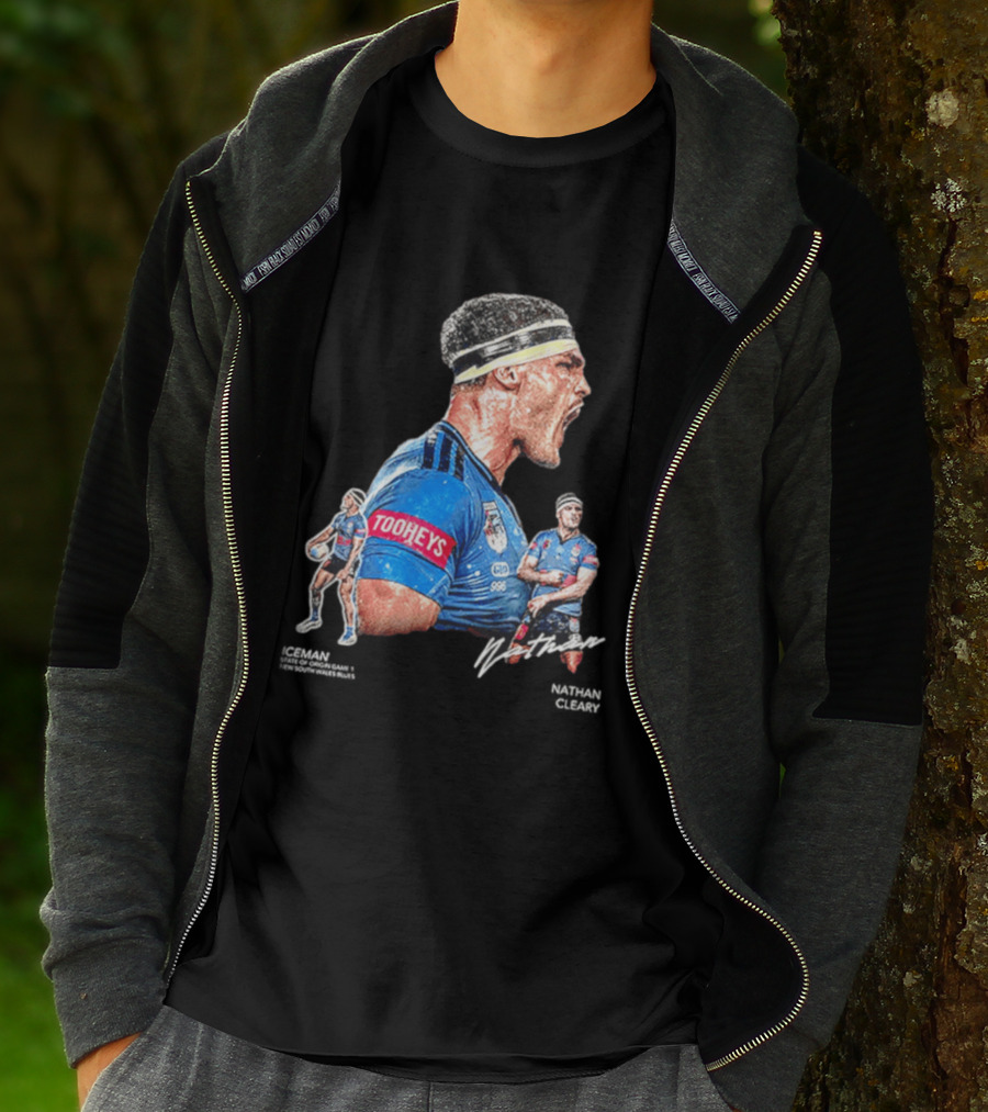 Tooheys Nathan Cleary NSW Blues Rugby Player Collage T-Shirt