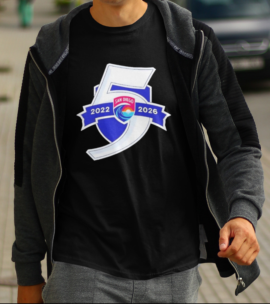San Diego Wave FC 5 Year Anniversary 2022 2026 T-Shirt