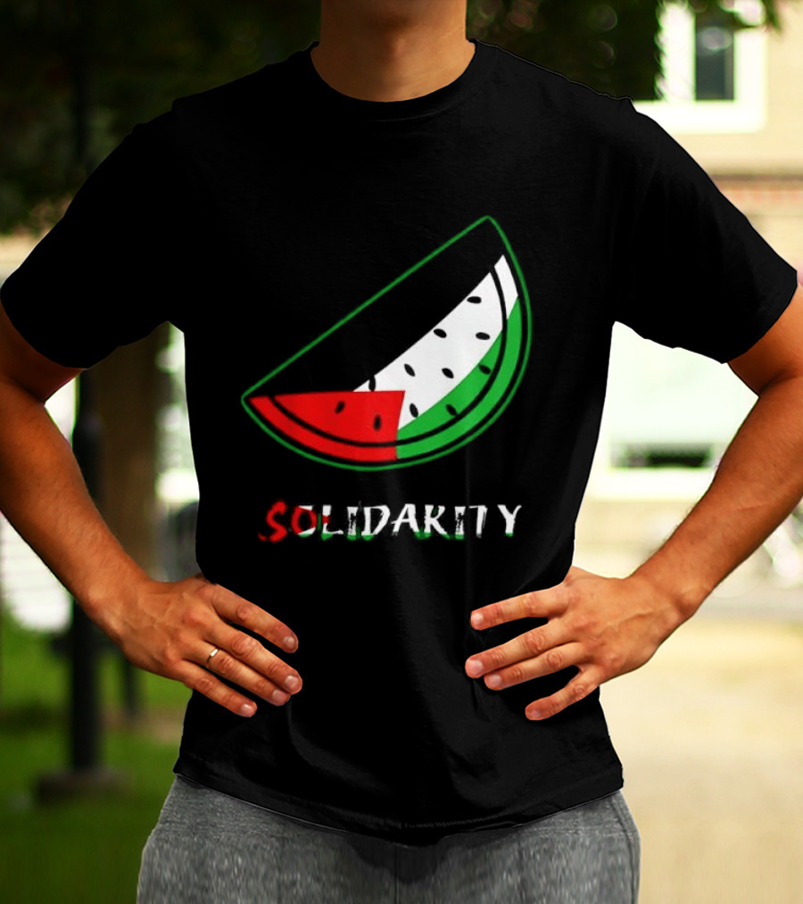 Solidarity Watermelon Palestinian Flag T-Shirt