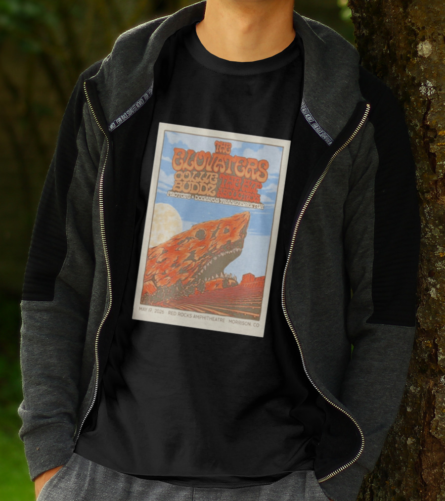 The Elovaters Red Rocks Amphitheatre May 17 2026 Collie Buddz The Hip Abduction Morrison CO Tour T-Shirt