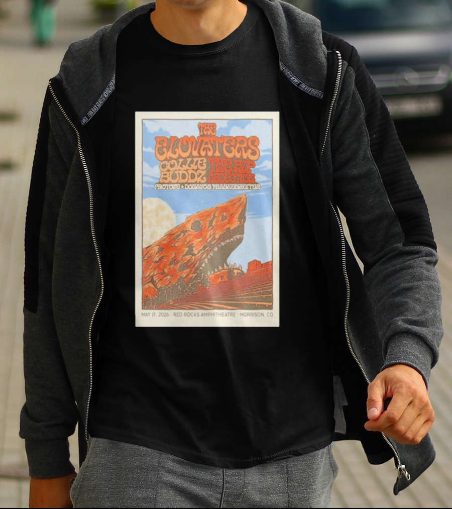 The Elovaters Red Rocks Amphitheatre May 17 2026 Collie Buddz The Hip Abduction Morrison CO Tour T-Shirt