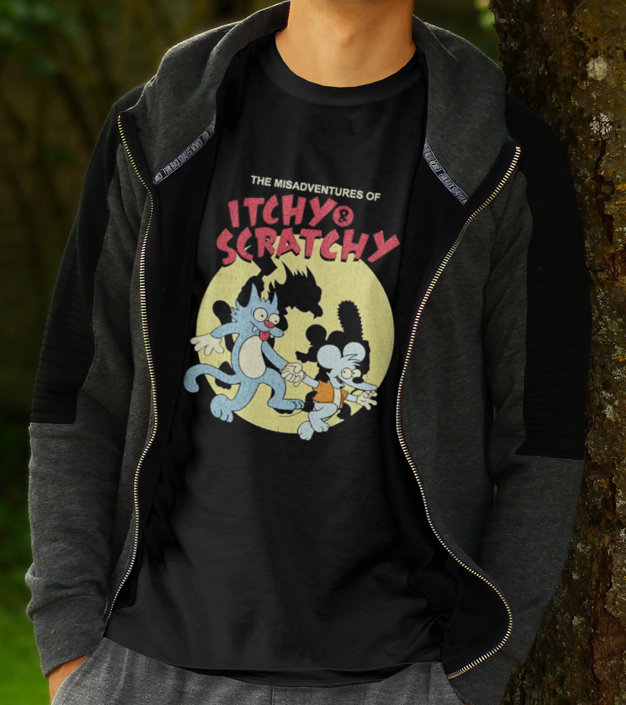 The Misadventures Of Itchy Scratchy Cartoon Characters T-Shirt