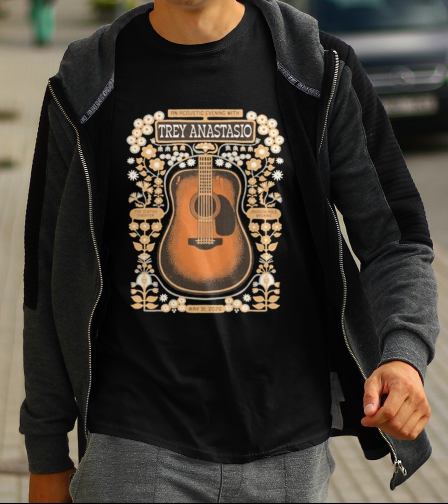 Trey Anastasio Acoustic Evening Tour The Center Theater Jackson Hole 2026 T-Shirt