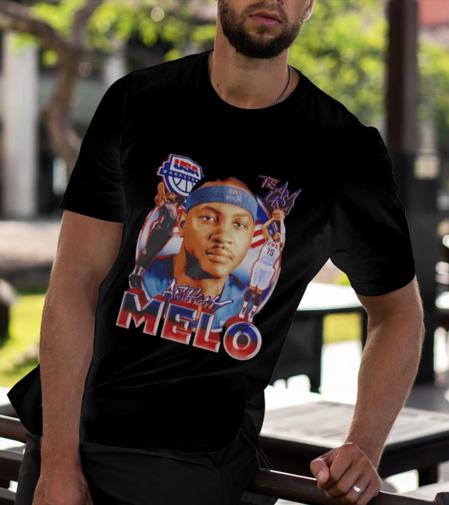 USA Basketball Team Anthony Melo Carmelo Anthony Player Team USA T-Shirt