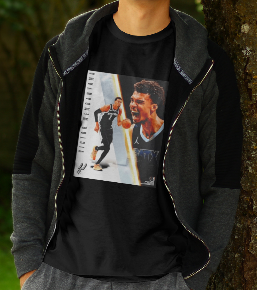 Victor Wembanyama San Antonio Spurs SATX Radiance Collage T-Shirt