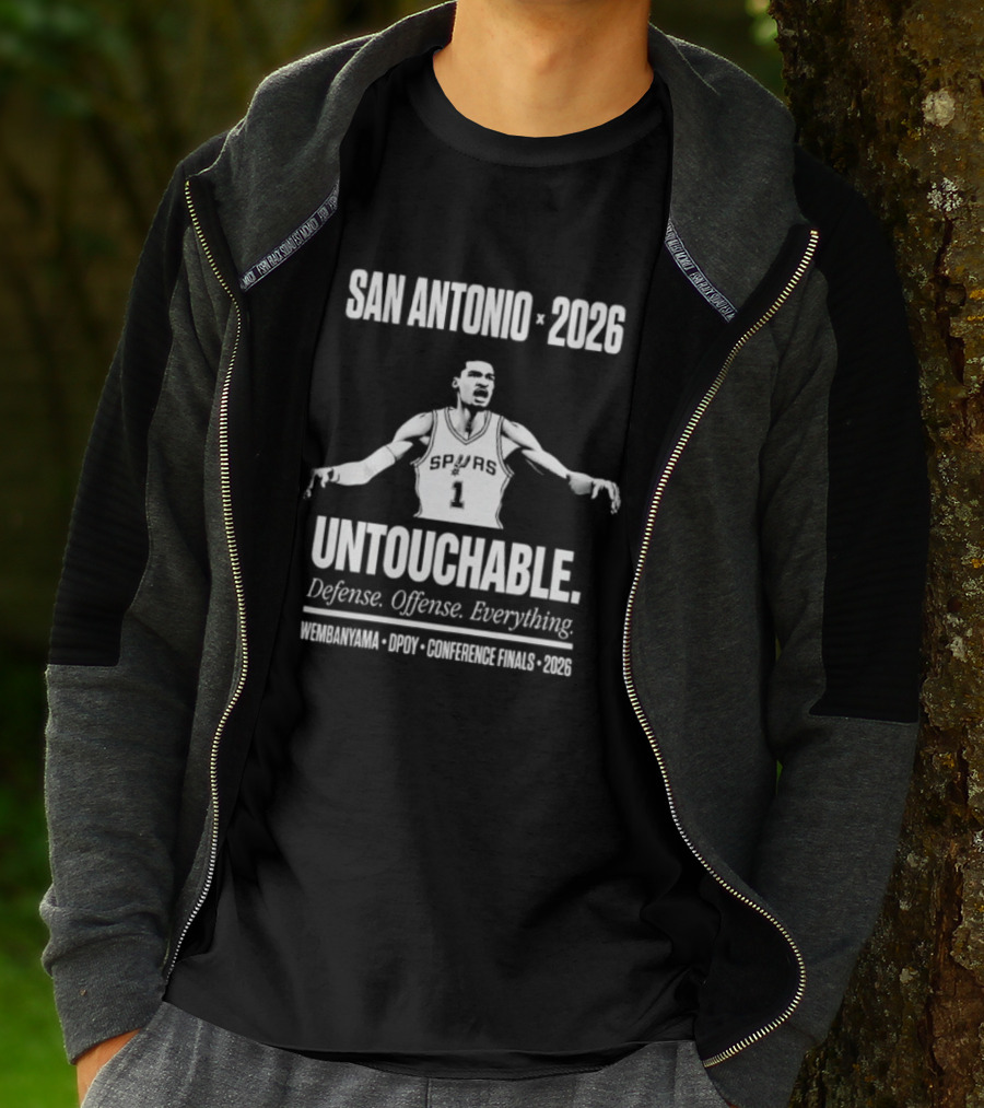 San Antonio 2026 Untouchable Defense Offense Everything Wembanyama Popovich 2025 2026 T-Shirt