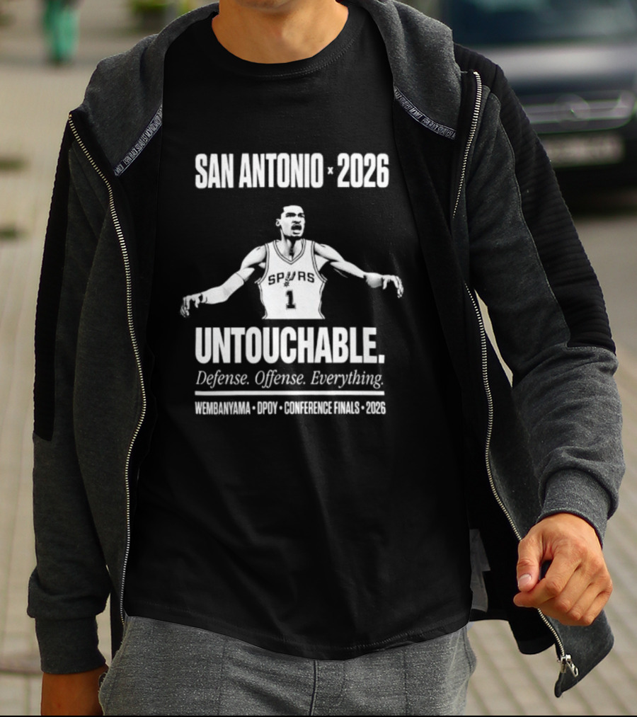 San Antonio 2026 Untouchable Defense Offense Everything Wembanyama Popovich 2025 2026 T-Shirt