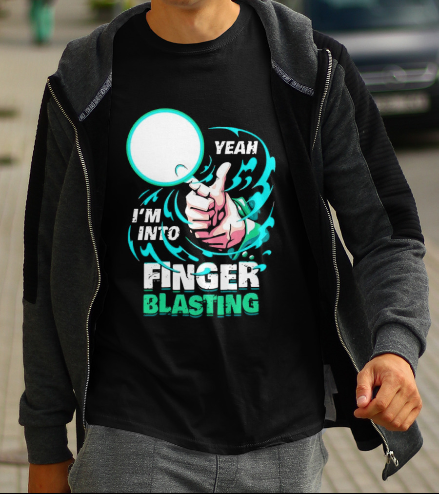 Yeah I Am Into Finger Blasting Cartoon Thumbs Up Spiral T-Shirt
