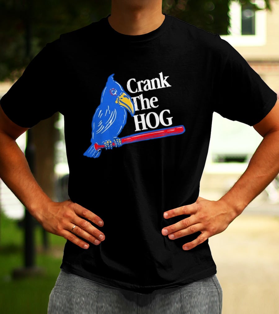 Arkansas Razorbacks Crank The HOG Baseball Bird T-Shirt