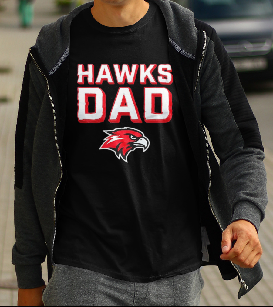 Hawks Dad Red Hawk Sports Fan T-Shirt